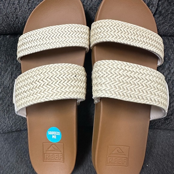 Reef Women's Brown and Cream Slide Sandals - Picture 2 of 4